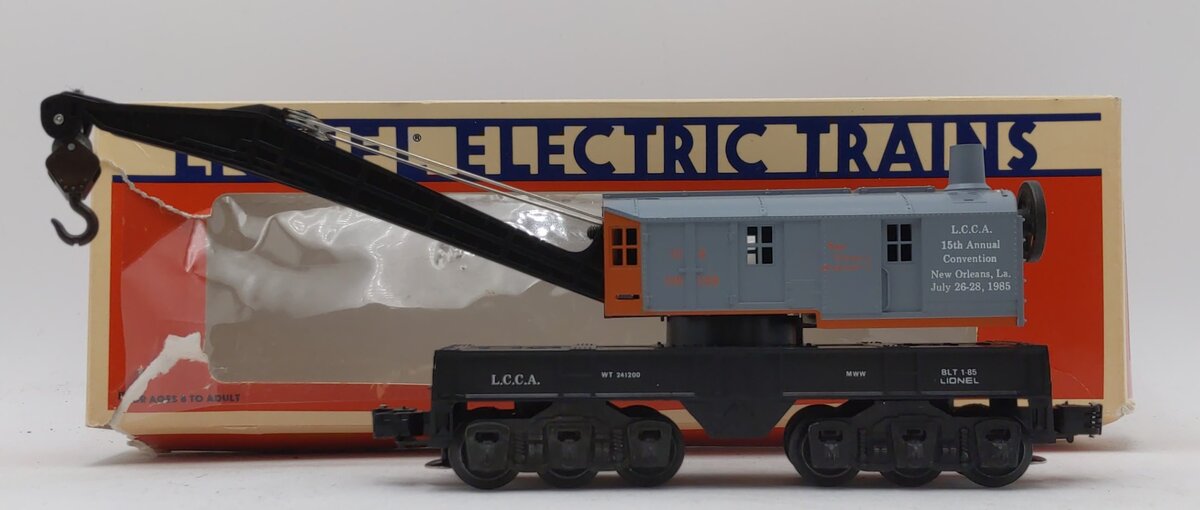 Lionel 6-6567 O Gauge LCCA 1985 Crane Car 15th Annual Convention #100408 LN/Box