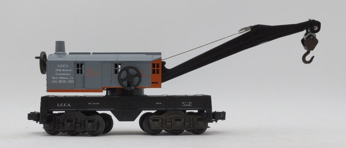 Lionel 6-6567 O Gauge LCCA 1985 Crane Car 15th Annual Convention #100408 LN/Box