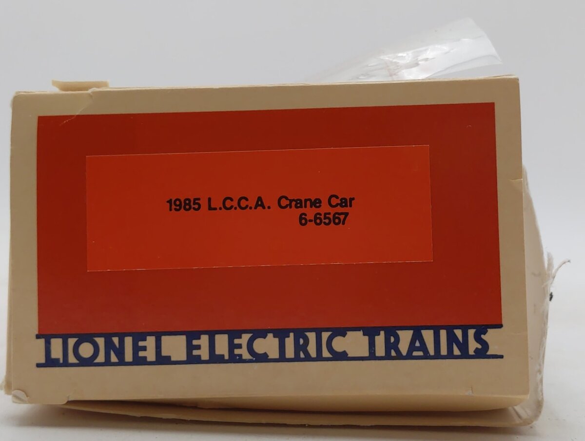 Lionel 6-6567 O Gauge LCCA 1985 Crane Car 15th Annual Convention #100408 LN/Box