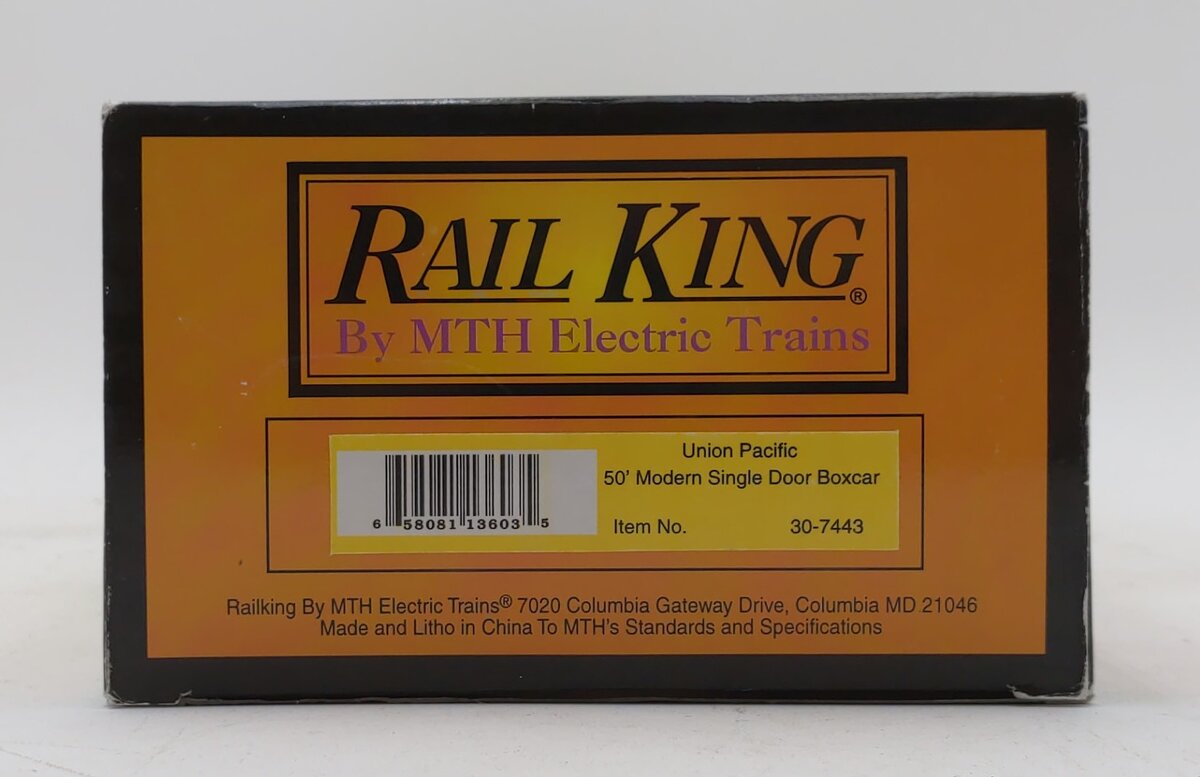 MTH 30-7443 O Gauge Union Pacific 50' Modern Single Door Boxcar #160407 LN/Box