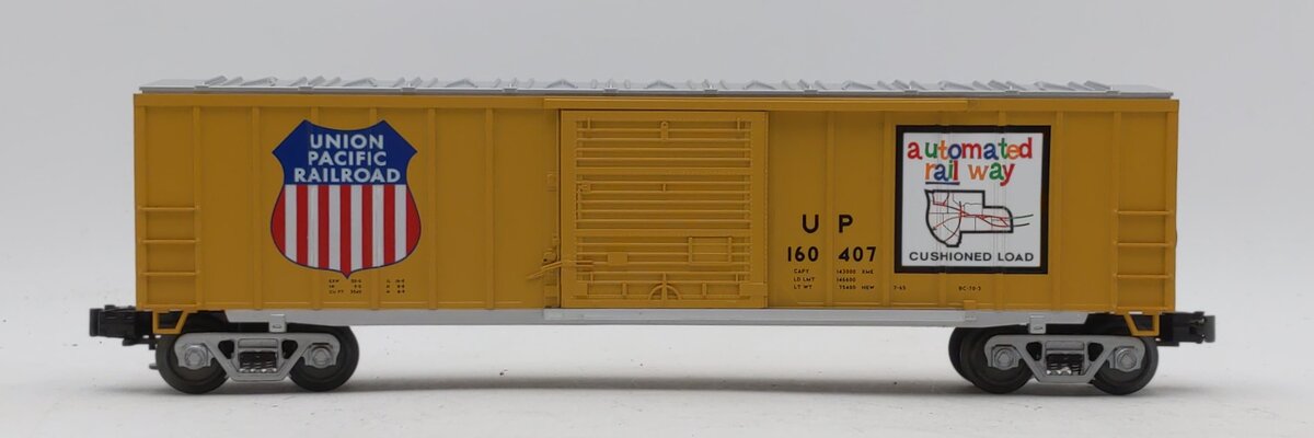 MTH 30-7443 O Gauge Union Pacific 50' Modern Single Door Boxcar #160407 LN/Box