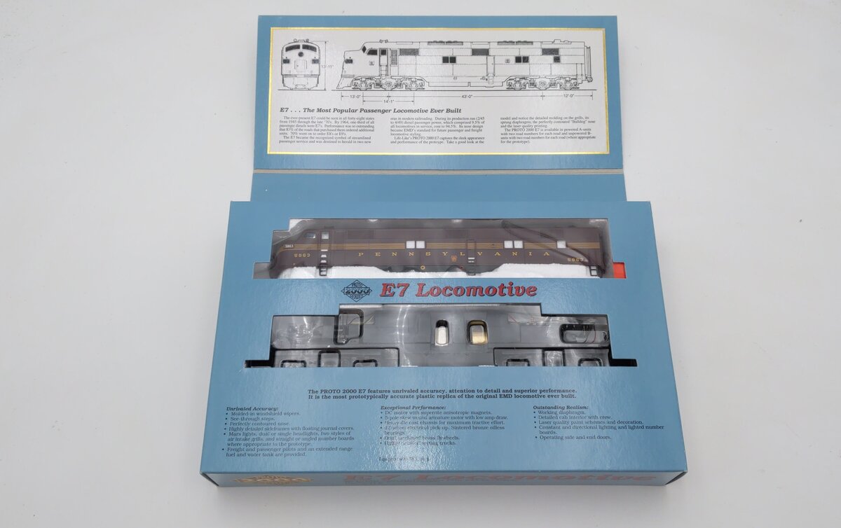 Proto 2000 21117 HO PRR EMD E-7A Diesel Locomotive #5863A (A-Unit) LN/Box
