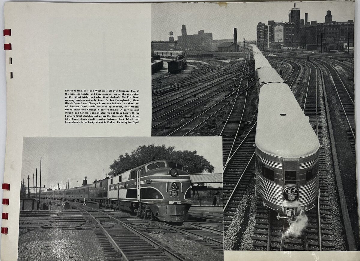 Railroads of Chicago Trains Album of Photographs Book 18 spiral book