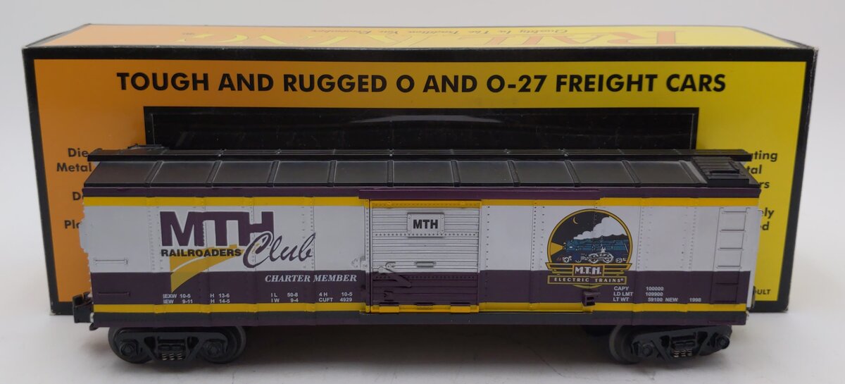MTH 30-7423 O Gauge MTH 1998 Club Box Car EX/Box