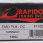 Rapido Trains 14100 HO New Haven EMD FL9 Diesel Locomotive #2002