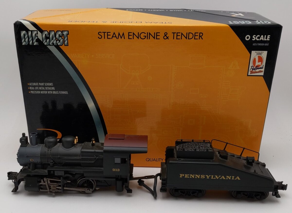 K-Line K-3810-0913S O Pennsylvania Railroad A5 Steam Switcher & Tender #913 LN/Box