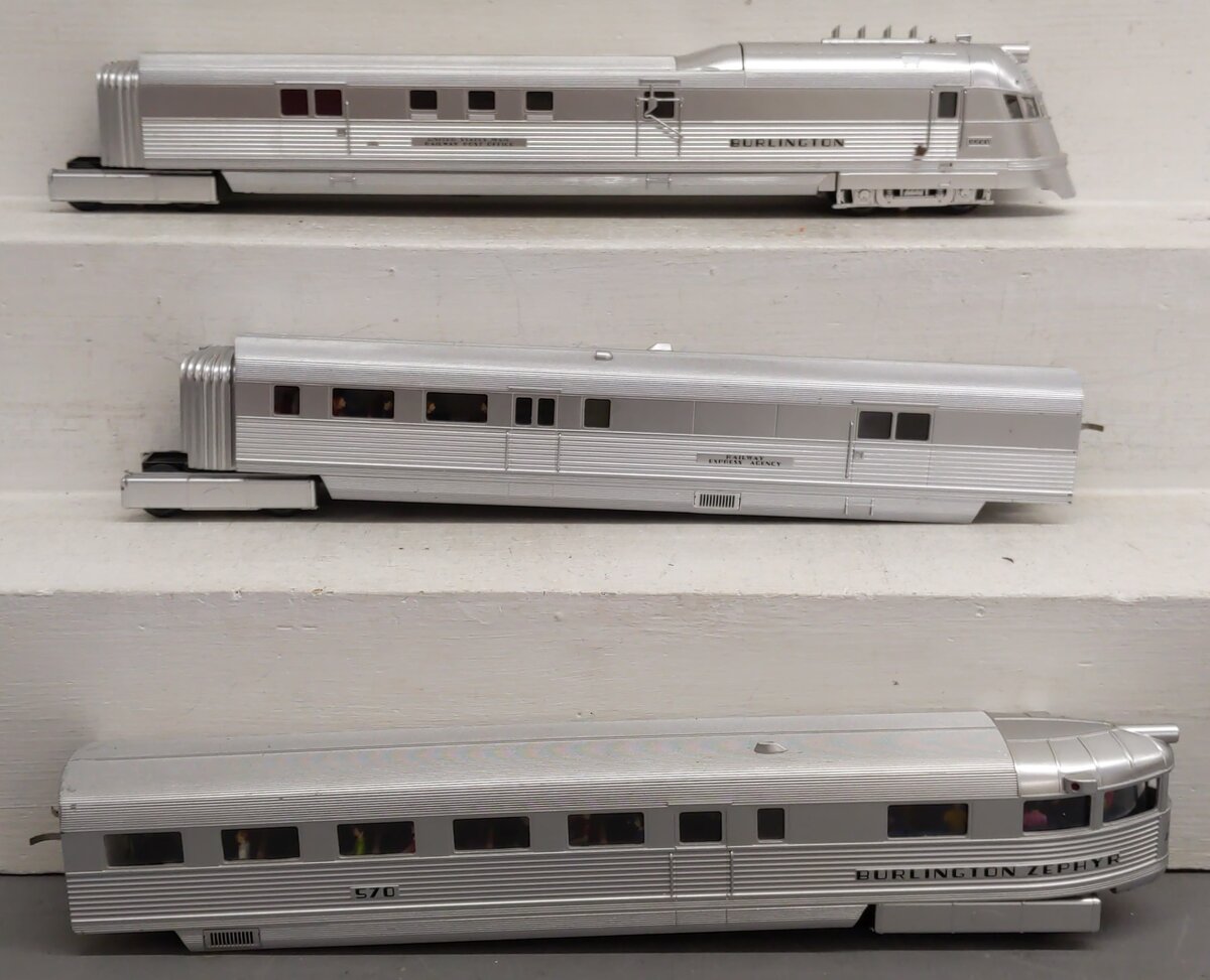 Lionel 6-38860 O Scale Burlington Pioneer Zephyr O Gauge Diesel Train Set EX/Box