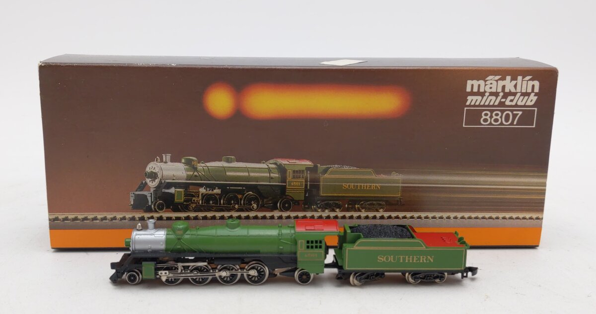 Marklin 8807 Z Scale Southern 2-8-2 Mikado Steam Locomotive & Tender LN/Box