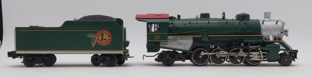 Lionel 6-38626 O Holiday Mikado JR. 2-8-2 Steam Locomotive & Tender Green #25 NIB