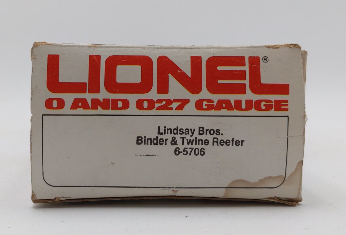 Lionel 6-5706 O Gauge MILW Lindsay Bros. Binder & Twine Reefer