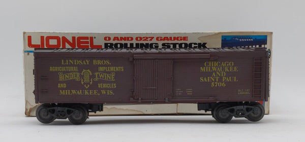 Lionel 6-5706 O Gauge MILW Lindsay Bros. Binder & Twine Reefer