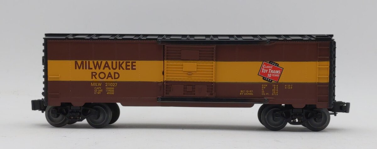 Lionel 6-52126 O Gauge CTT 10th Anniversary Milwaukee Road Boxcar #21027 NIB