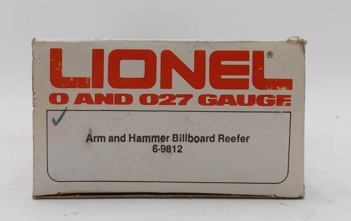 Lionel 6-9812 O Gauge Arm & Hammer Billboard Refrigerator Car #9812 EX/Box