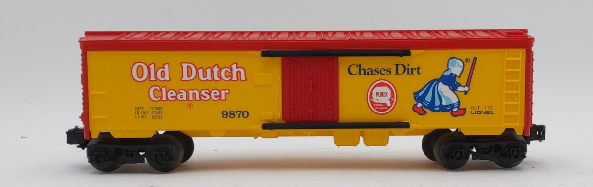 Lionel 6-9870 O Gauge Old Dutch Cleanser Billboard Reefer Car EX/Box