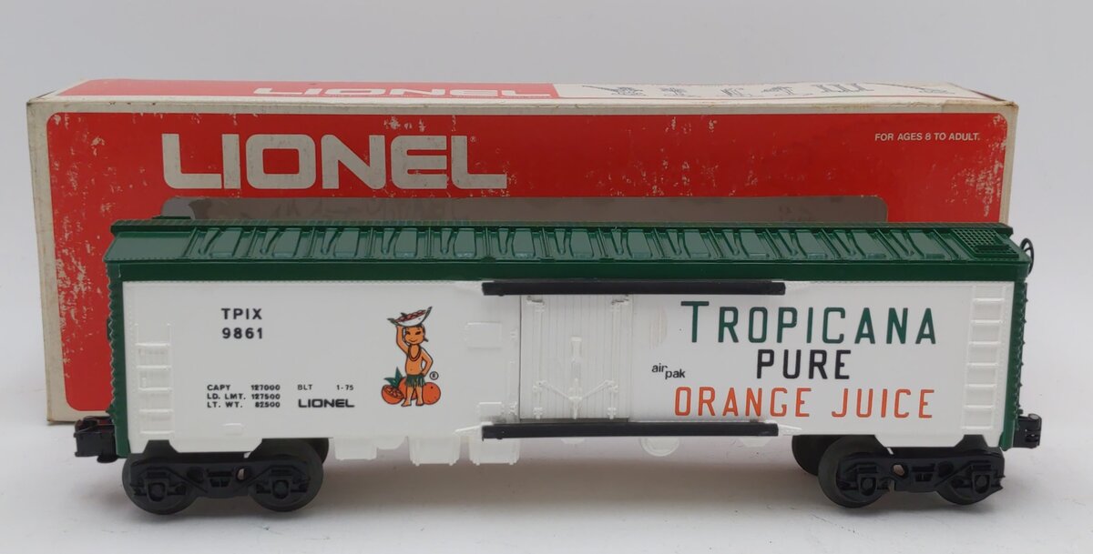 Lionel 6-9861 O Gauge Tropicana Billboard Reefer Car #9861 NIB