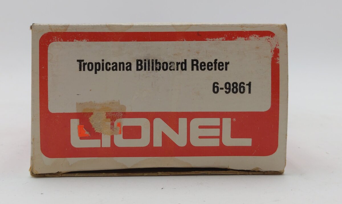 Lionel 6-9861 O Gauge Tropicana Billboard Reefer Car #9861 NIB