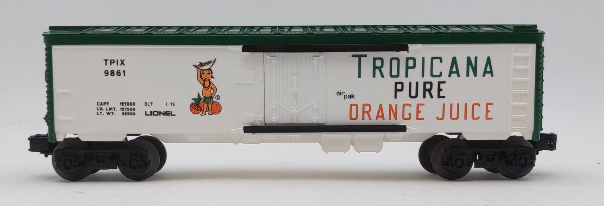 Lionel 6-9861 O Gauge Tropicana Billboard Reefer Car #9861 NIB