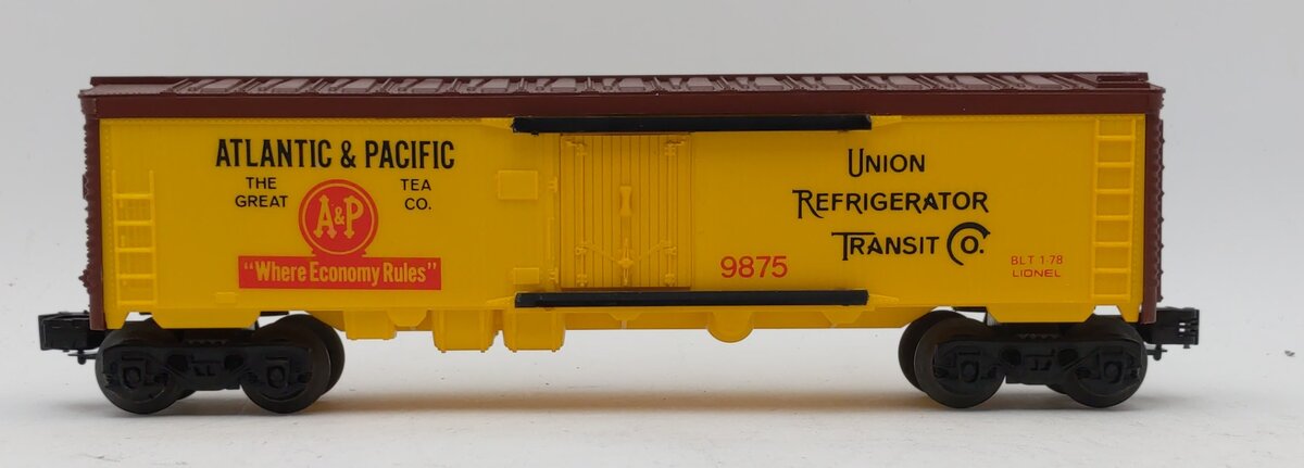 Lionel 6-9875 O Atlantic and Pacific Billboard Reefer Car #9875 LN/Box