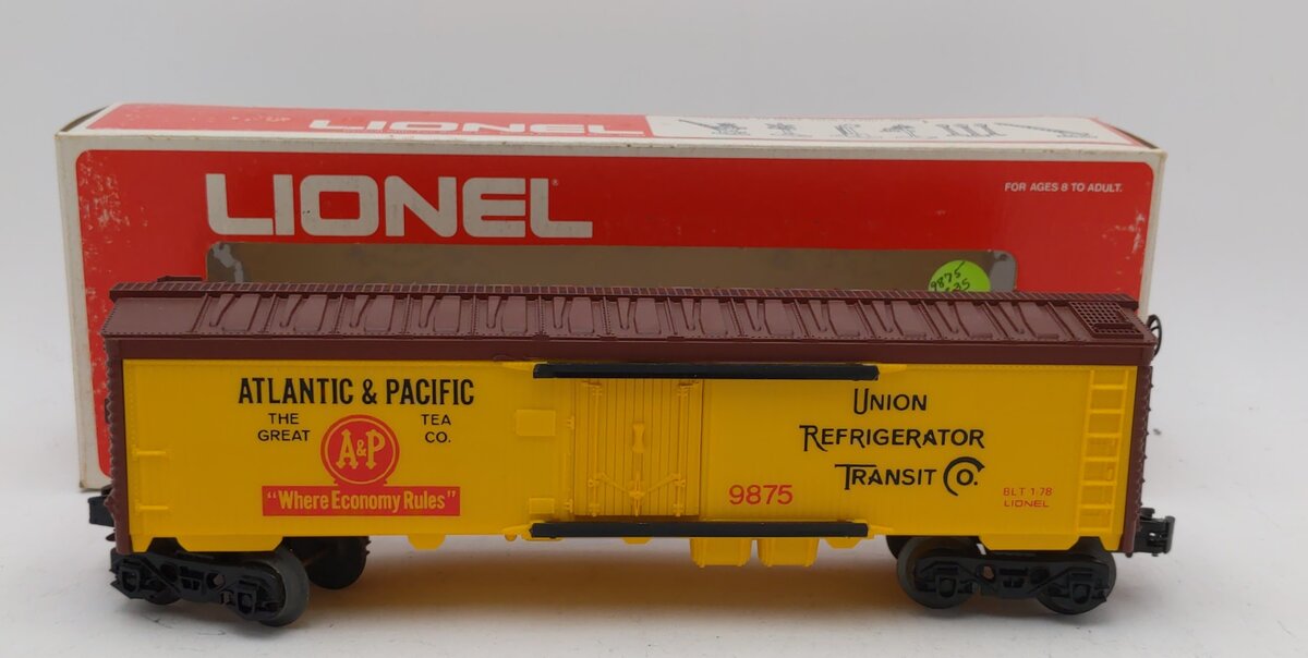 Lionel 6-9875 O Atlantic and Pacific Billboard Reefer Car #9875 LN/Box