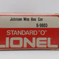 Lionel 6-9803 O Gauge Johnson Wax Box Car LN/Box
