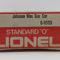 Lionel 6-9803 O Gauge Johnson Wax Box Car LN/Box