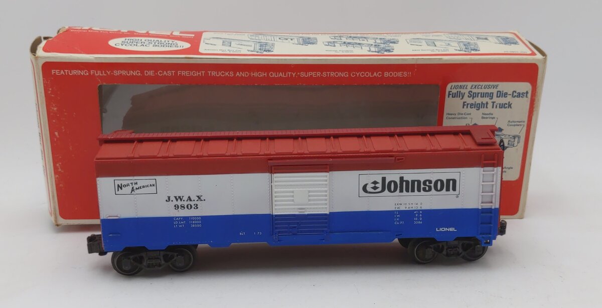 Lionel 6-9803 O Gauge Johnson Wax Box Car LN/Box