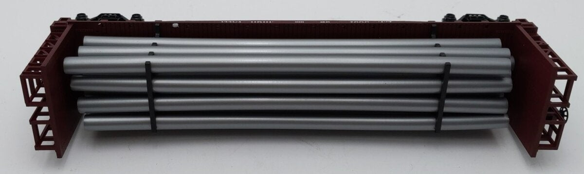 MTH 30-76015 O Gauge Lehigh Valley Flat Car - w/Bulkheads LN/Box