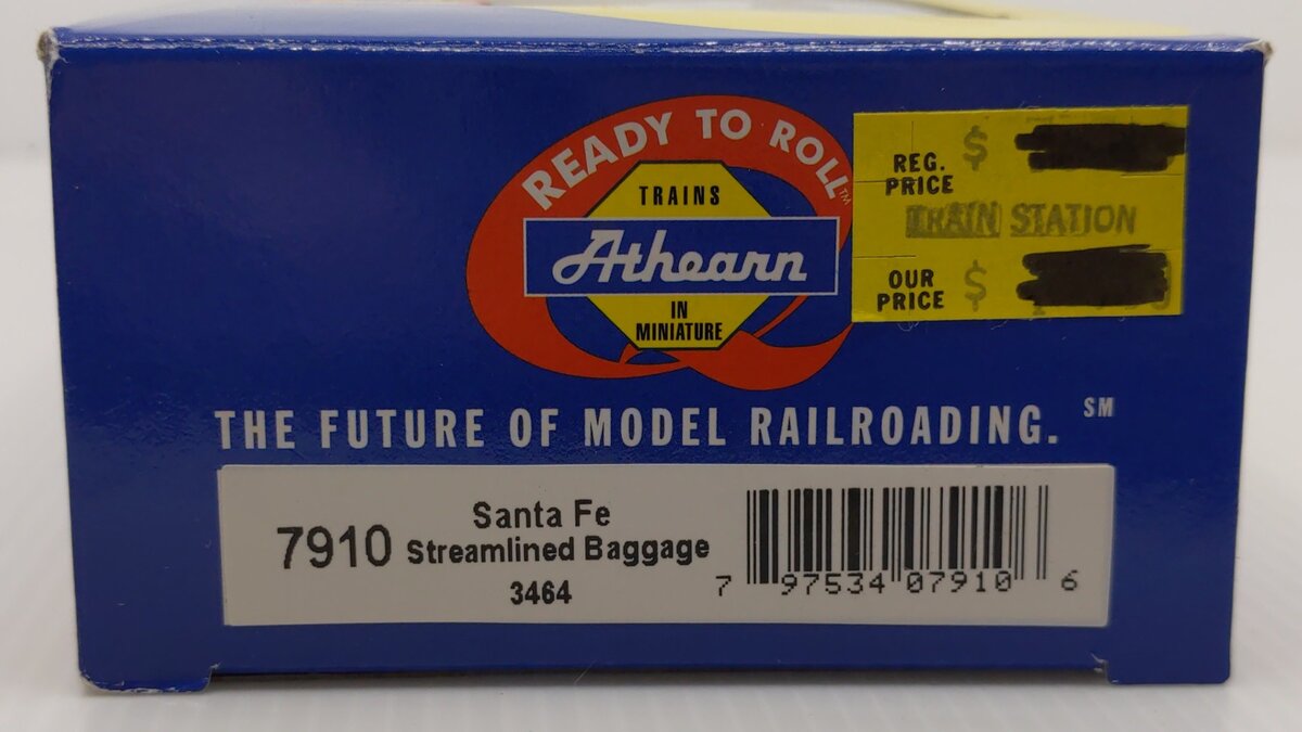 Athearn 7910 HO Scale Santa Fe Streamlined Baggage Car #3464