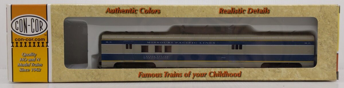 Con-Cor 0001-00920R HO Scale Mopac 'Eagle' 72 Ft RPO Passenger Car #711 EX/Box