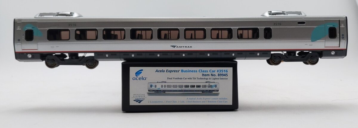 Bachmann 89945 HO Acela Express Business Class Passenger Car #3516