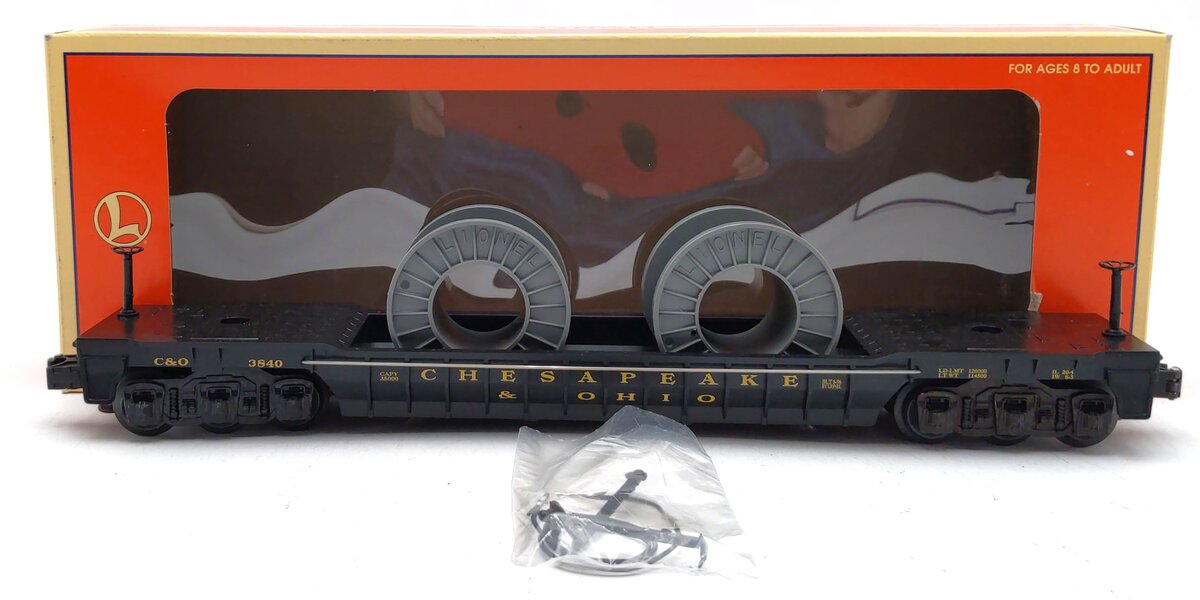 Lionel 6-16946 O Gauge Chesapeake & Ohio F9 Well Car #3840 NIB