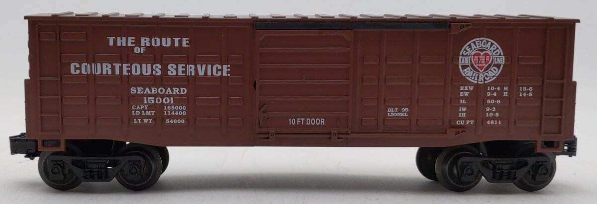 Lionel 6-15001 O Seaboard Waffle-Side Boxcar LN/Box