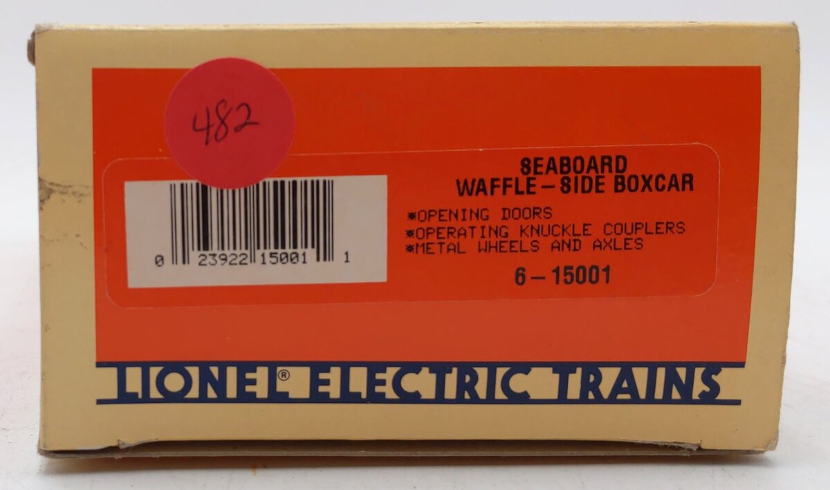 Lionel 6-15001 O Seaboard Waffle-Side Boxcar LN/Box