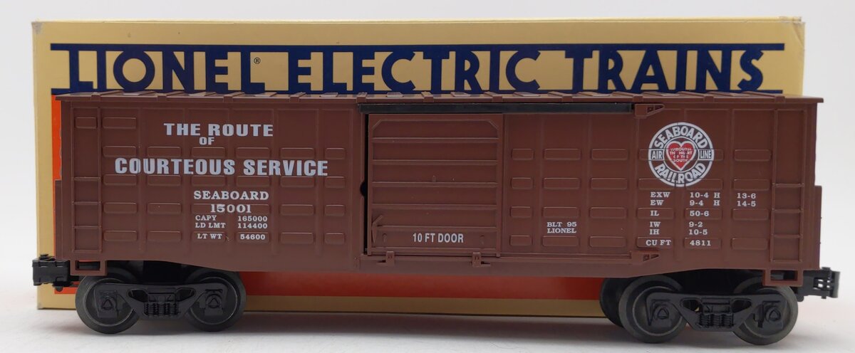 Lionel 6-15001 O Seaboard Waffle-Side Boxcar LN/Box
