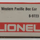 Lionel 6-9723 O Gauge Western Pacific Boxcar #9723