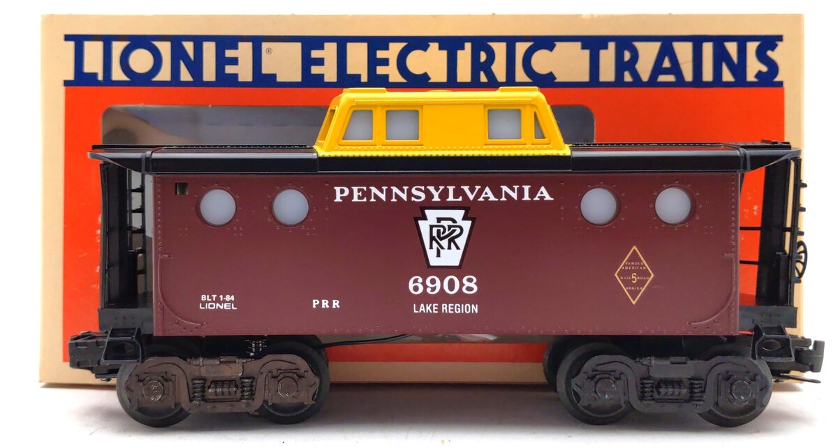 Lionel 6-6908 O Gauge Pennsylvania Illuminated Porthole Caboose LN/Box