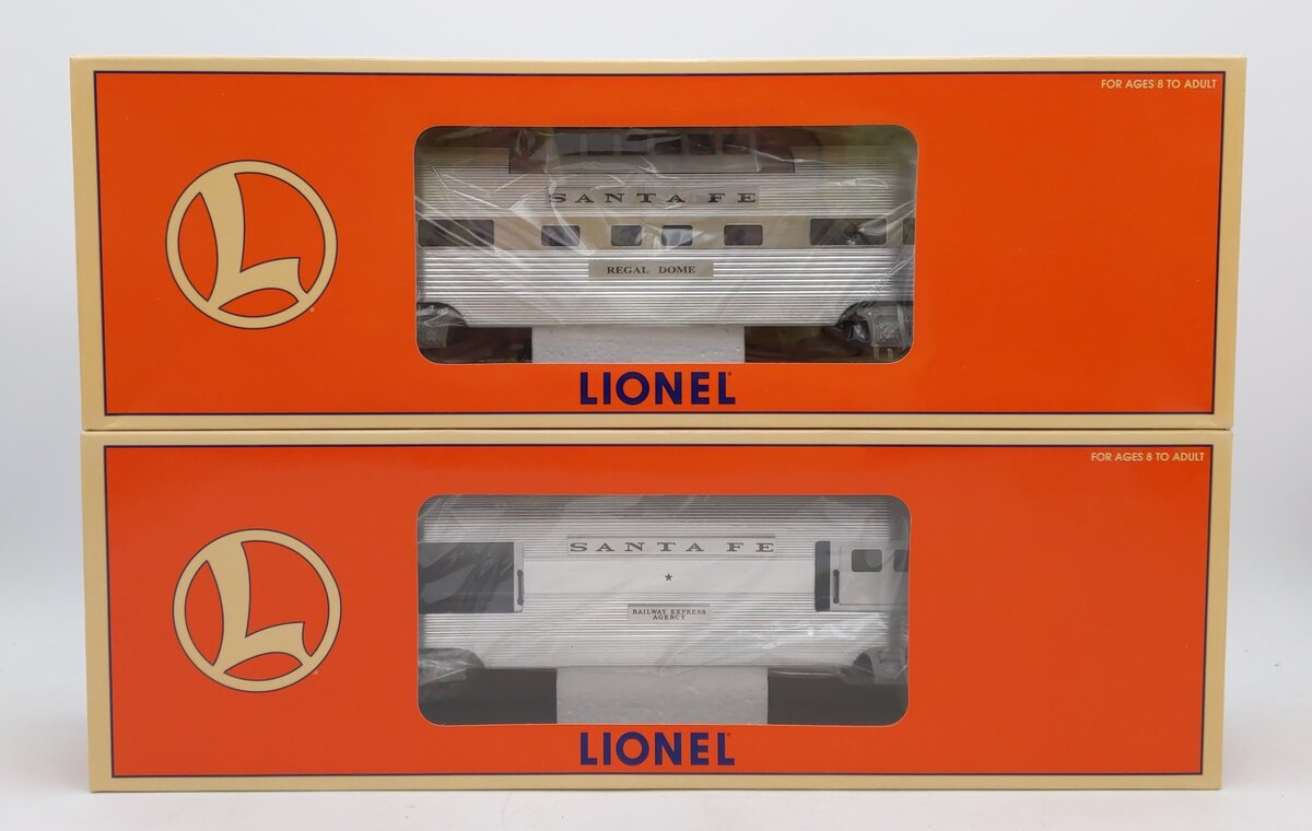 Lionel 6-15319 O Gauge Santa Fe Surfliner Passenger (Set of 2) NIB