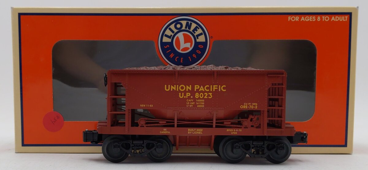Lionel 6-17804 O Union Pacific Ore Car w/Ore Load #8023 LN/Box