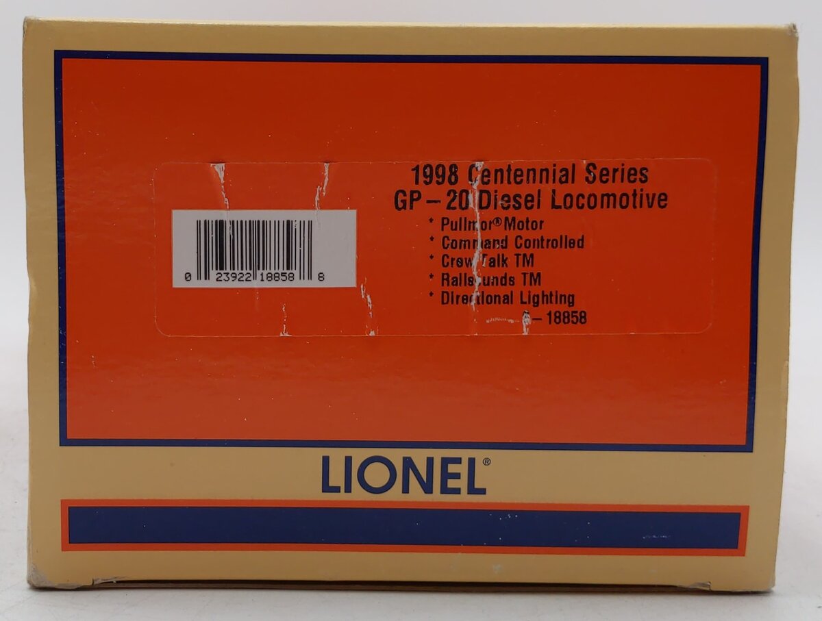 Lionel 6-18858 O Centennial GP20 Diesel Locomotive #1998 LN/Box