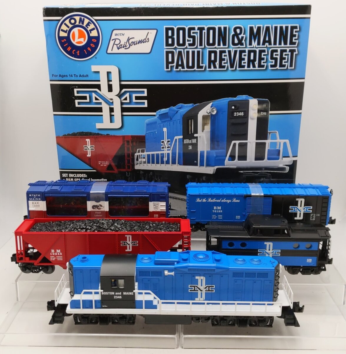 Lionel 6-81021 Boston & Maine Paul Revere GP-9 O Gauge Diesel Freight Train Set LN/Box