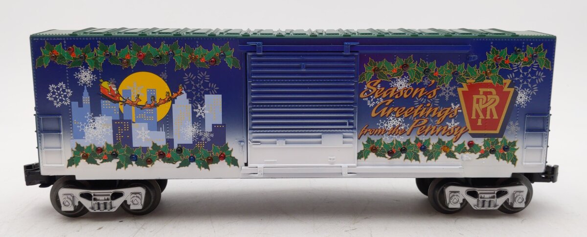 Lionel 6-29306 O Gauge PRR Lighted Holiday Hi-Cube Boxcar LN/Box