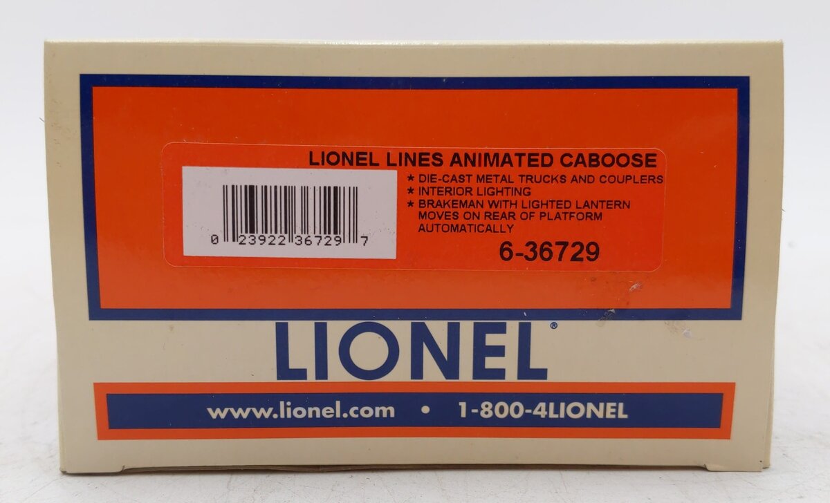 Lionel 6-36729 O Gauge Lionel Lines Animated Brakeman Caboose LN/Box