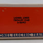 Lionel 6-8690 O Gauge Lionel Lines Trolley Car VG/Box