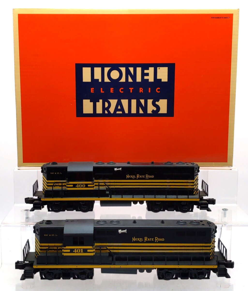 Lionel 6-18505 O Gauge Nickel Plate Road GP-7 Diesel Locomotive Set #400/401 EX/Box
