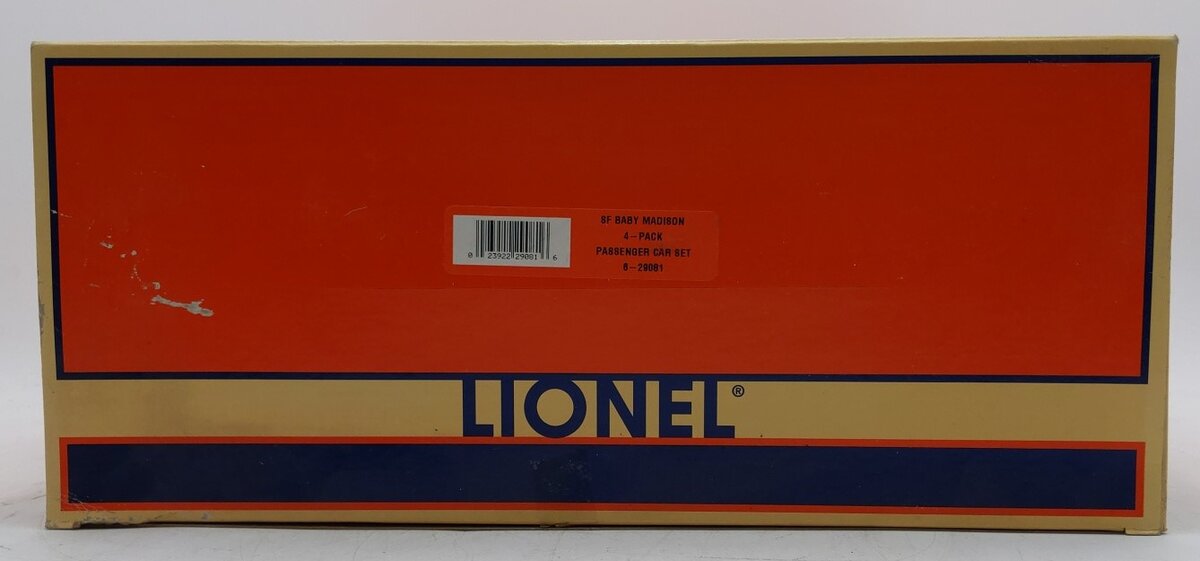 Lionel 6-29081 O AT&SF Baby Madison 4-Pack NIB