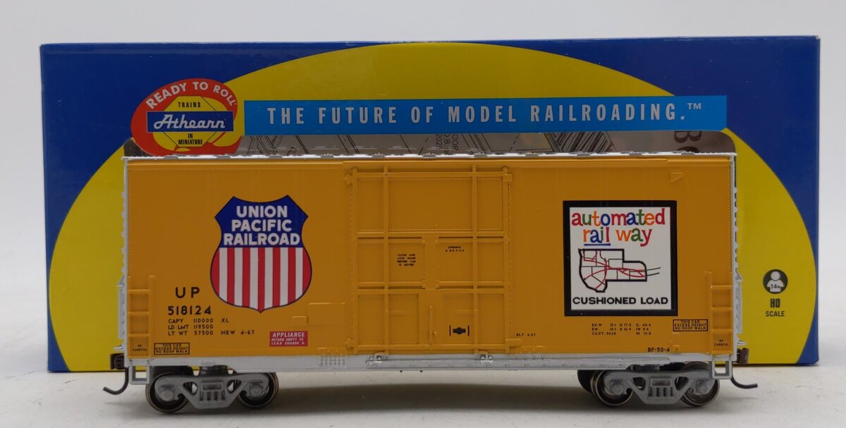 Athearn 76622 HO RTR 40' High Cube Box, UP # 518124