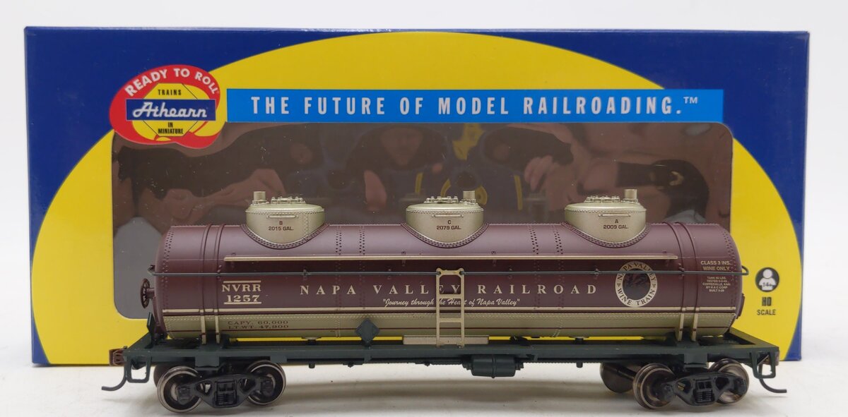 Athearn 85107 HO Scale Napa Valley RTR 3-Dome Tank Car #1257 LN/Box