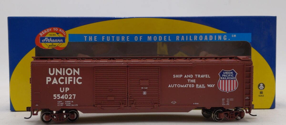 Athearn 98115 HO Scale Union Pacific RTR 50' Double Door Box Car #554027