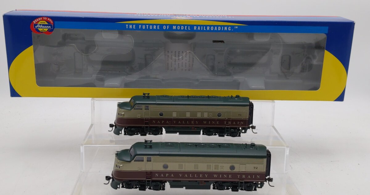 Athearn 8500 HO Scale Napa Valley F7AA Diesel Locomotive Set #71 & #72 LN/Box