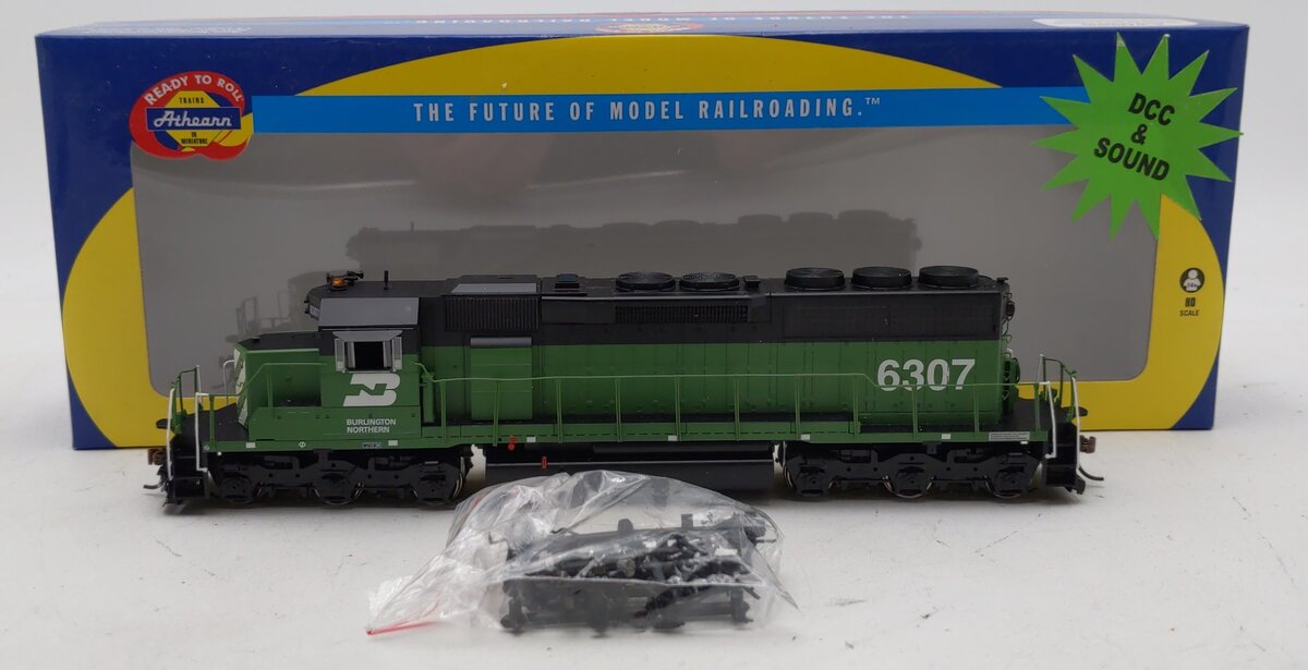 Athearn 98830 HO Burlington National SD40 Diesel Locomotive w/DCC & Sound #6307